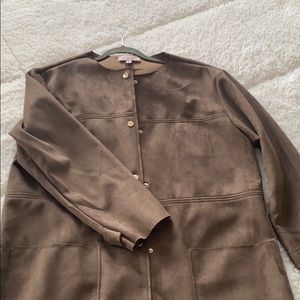 Philosophy “faux” suede like spring coat